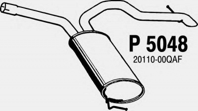 FENNO p5048 -  Глушитель выхлопных газов конечный