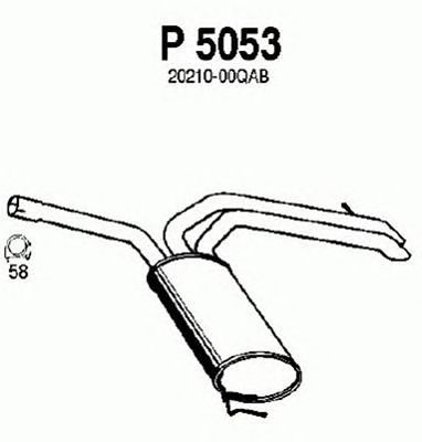 FENNO p5053 -  Глушитель выхлопных газов конечный