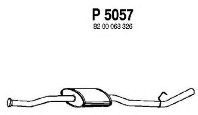 FENNO p5057 -  Средний глушитель выхлопных газов