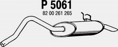 FENNO p5061 -  Глушитель выхлопных газов конечный
