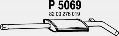 FENNO p5069 -  Средний глушитель выхлопных газов