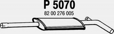 FENNO p5070 -  Средний глушитель выхлопных газов