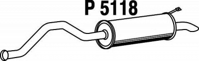 FENNO p5118 -  Глушитель выхлопных газов конечный