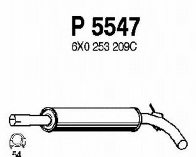 FENNO p5547 -  Средний глушитель выхлопных газов