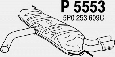 FENNO p5553 -  Глушитель выхлопных газов конечный