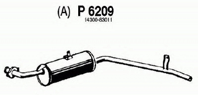 FENNO p6209 -  Глушитель выхлопных газов конечный