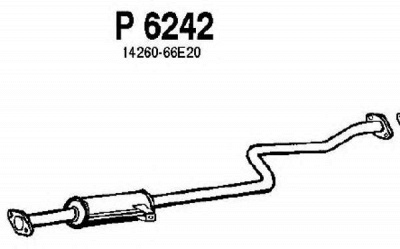FENNO p6242 -  Средний глушитель выхлопных газов