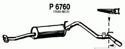 FENNO p6760 -  Глушитель выхлопных газов конечный