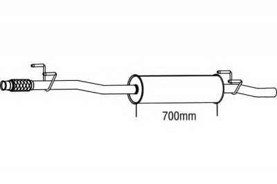 FENNO p7140 -  Средний глушитель выхлопных газов