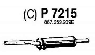 FENNO p7215 -  Средний глушитель выхлопных газов