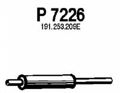 FENNO p7226 -  Средний глушитель выхлопных газов