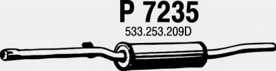 FENNO p7235 -  Средний глушитель выхлопных газов