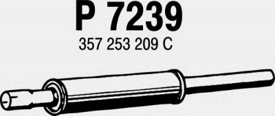 FENNO p7239 -  Средний глушитель выхлопных газов
