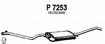 FENNO p7253 -  Глушитель выхлопных газов конечный