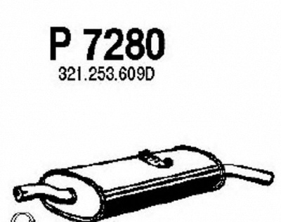 FENNO p7280 -  Глушитель выхлопных газов конечный