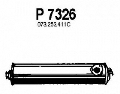 FENNO p7326 -  Средний глушитель выхлопных газов