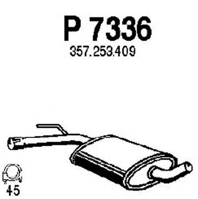 FENNO p7336 -  Средний глушитель выхлопных газов