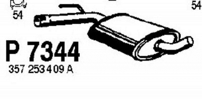 FENNO p7344 -  Средний глушитель выхлопных газов