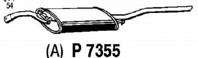 FENNO p7355 -  Глушитель выхлопных газов конечный