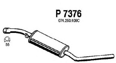 FENNO p7376 -  Средний глушитель выхлопных газов