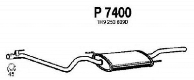 FENNO p7400 -  Глушитель выхлопных газов конечный
