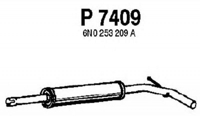 FENNO p7409 -  Средний глушитель выхлопных газов