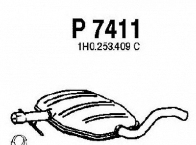 FENNO p7411 -  Средний глушитель выхлопных газов