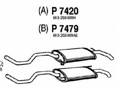 FENNO p7420 -  Глушитель выхлопных газов конечный
