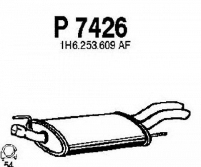 FENNO p7426 -  Глушитель выхлопных газов конечный