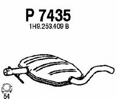 FENNO p7435 -  Средний глушитель выхлопных газов