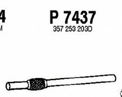 FENNO p7437 -  Труба выхлопного газа