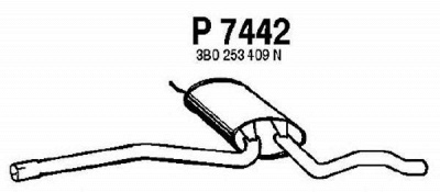 FENNO p7442 -  Средний глушитель выхлопных газов