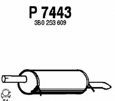 FENNO p7443 -  Глушитель выхлопных газов конечный