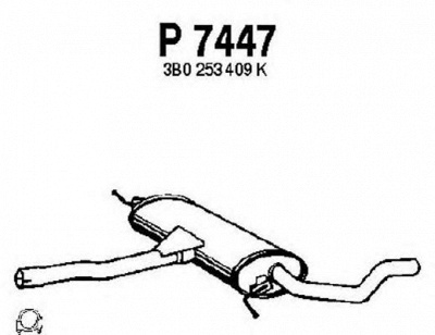 FENNO p7447 -  Средний глушитель выхлопных газов