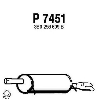 FENNO p7451 -  Глушитель выхлопных газов конечный
