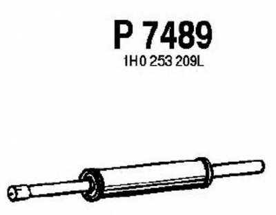 FENNO p7489 -  Средний глушитель выхлопных газов