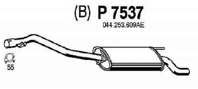 FENNO p7537 -  Глушитель выхлопных газов конечный