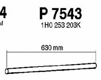FENNO p7543 -  Труба выхлопного газа