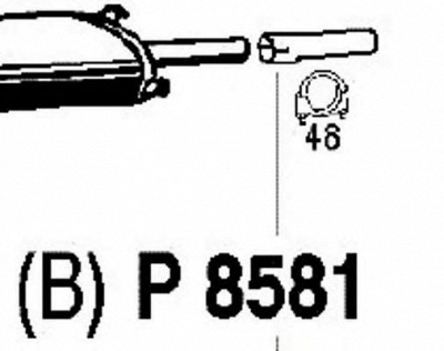 FENNO p8581 -  Труба выхлопного газа
