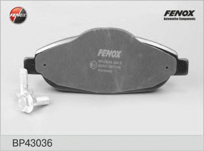 FENOX bp43036 -  Колодки тормозные дисковые передние, комплект