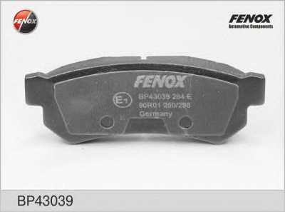 FENOX bp43039 -  Колодки тормозные дисковые задниеие, комплект