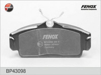 FENOX bp43098 -  Колодки тормозные дисковые передние, комплект