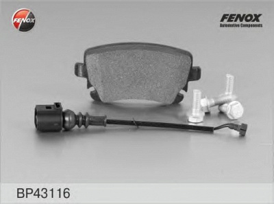 FENOX bp43116 -  Комплект тормозных колодок, дисковый тормоз