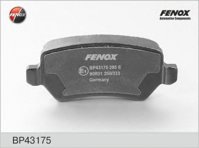FENOX bp43175 -  Колодки тормозные дисковые задниеие, комплект
