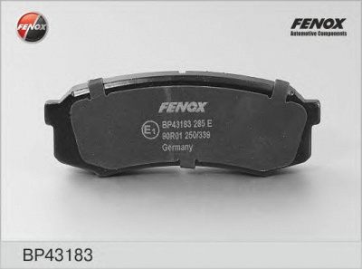 FENOX bp43183 -  Колодки тормозные дисковые задниеие, комплект