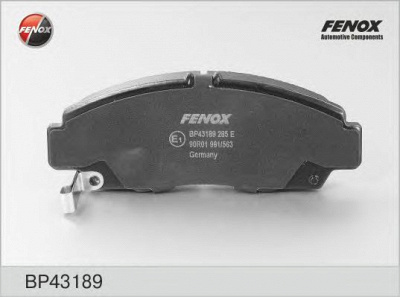 FENOX bp43189 -  Колодки тормозные дисковые передние, комплект