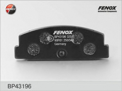 FENOX bp43196 -  Колодки тормозные дисковые задниеие, комплект