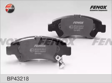FENOX bp43218 -  Комплект тормозных колодок, дисковый тормоз
