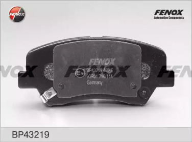 FENOX bp43219 -  Комплект тормозных колодок, дисковый тормоз