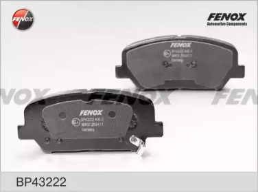 FENOX bp43222 -  Комплект тормозных колодок, дисковый тормоз